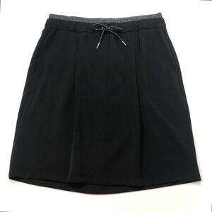 Marc Aurel black sporty lined stretch waist skirt Size 40/10 knee length
